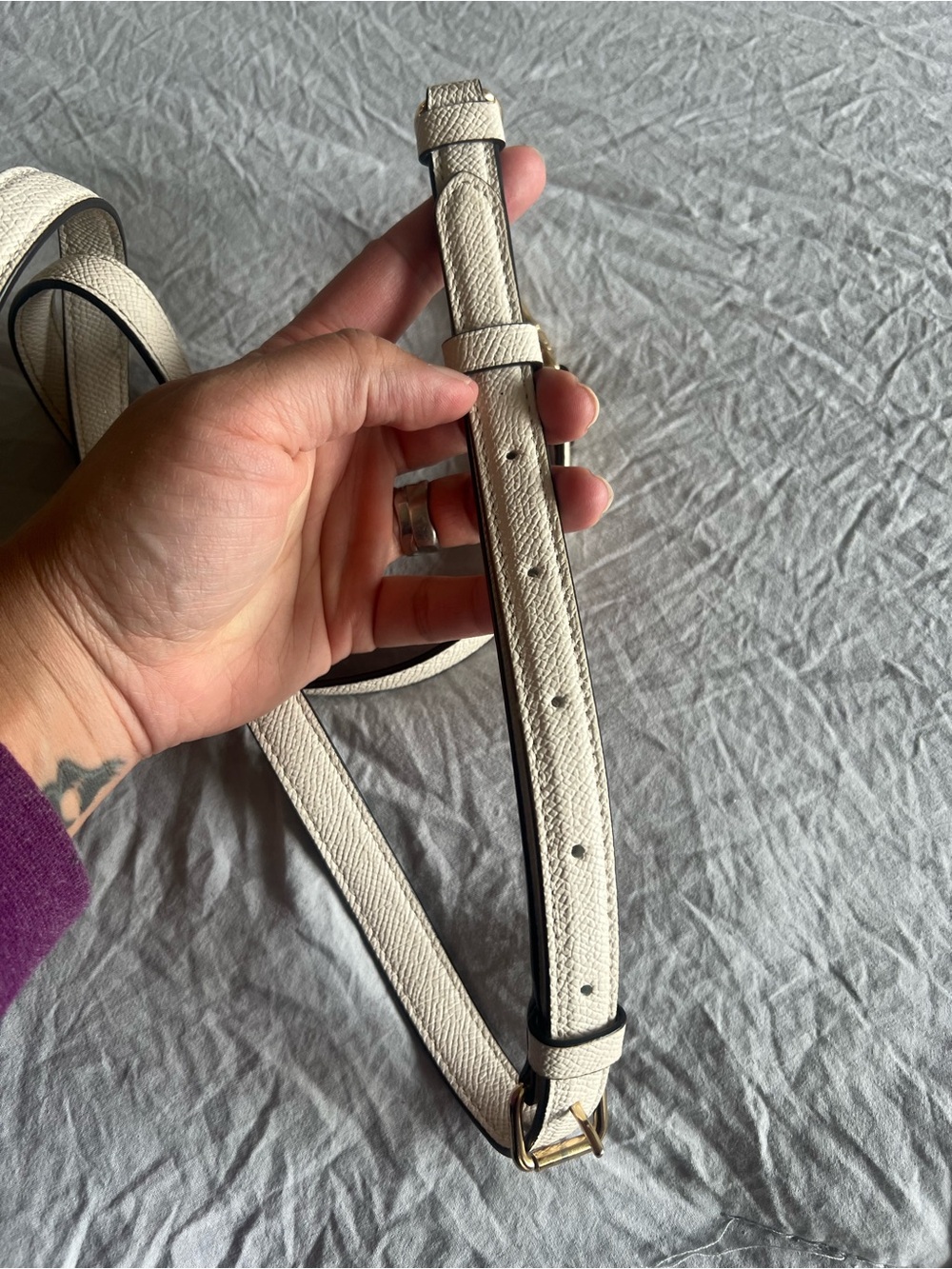 Coach Cream Leather Replacement Strap - Picture 7 of 11